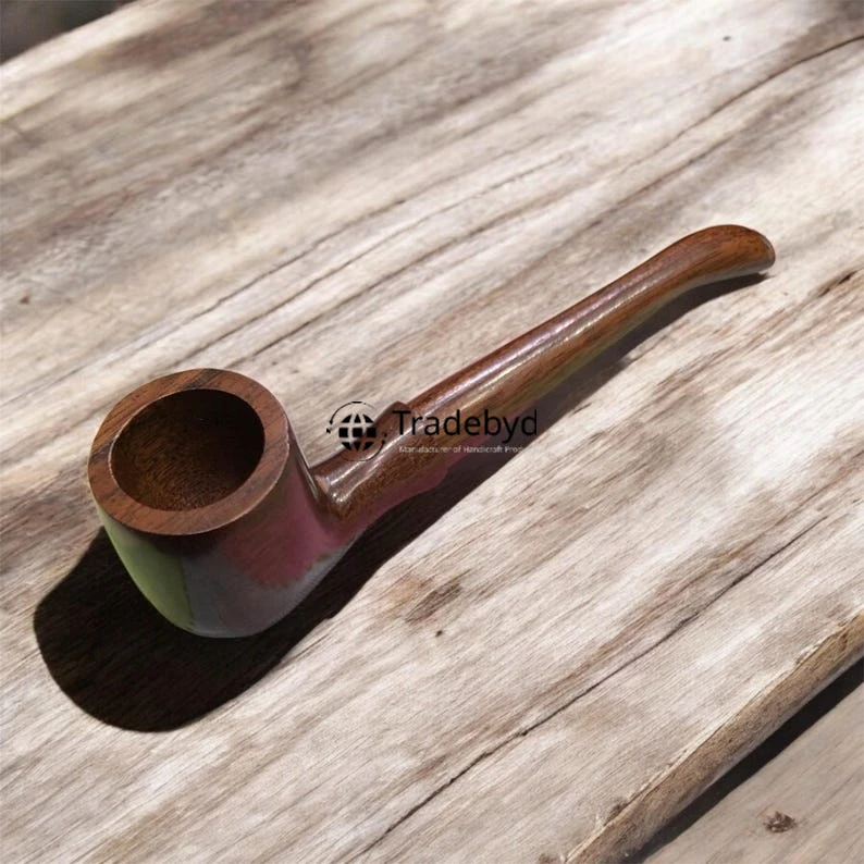 wood tobacco Classic Eco-Friendly Wooden Tobacco Smoking Pipe Handmade Natural Wood  Lacquer Finish Modern Smoking Accessory by Tradebyd| Alibaba.com