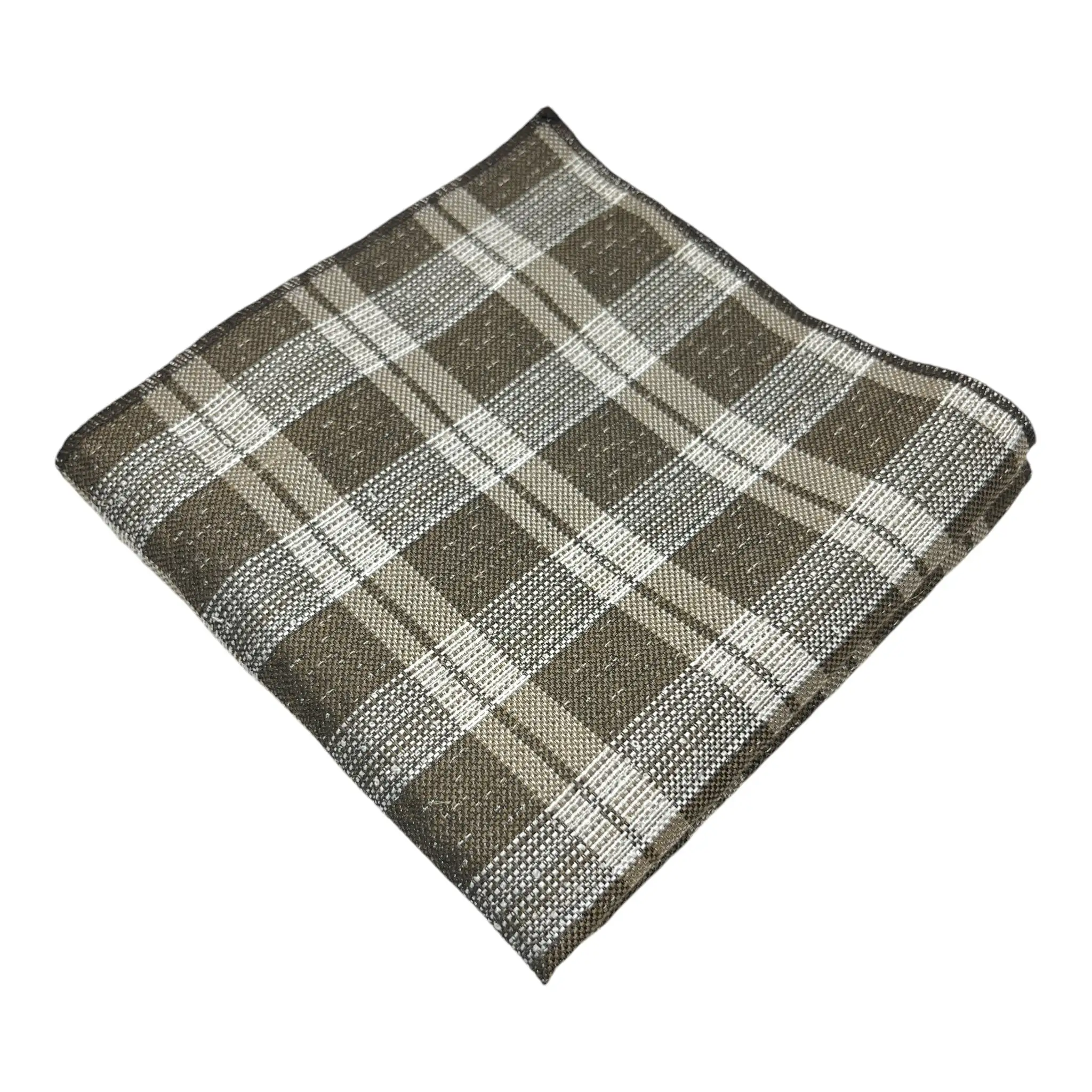 Tie Benon Multi-Color Tartan Plaided Broad Cashmere Tie and Pocket Square Combo