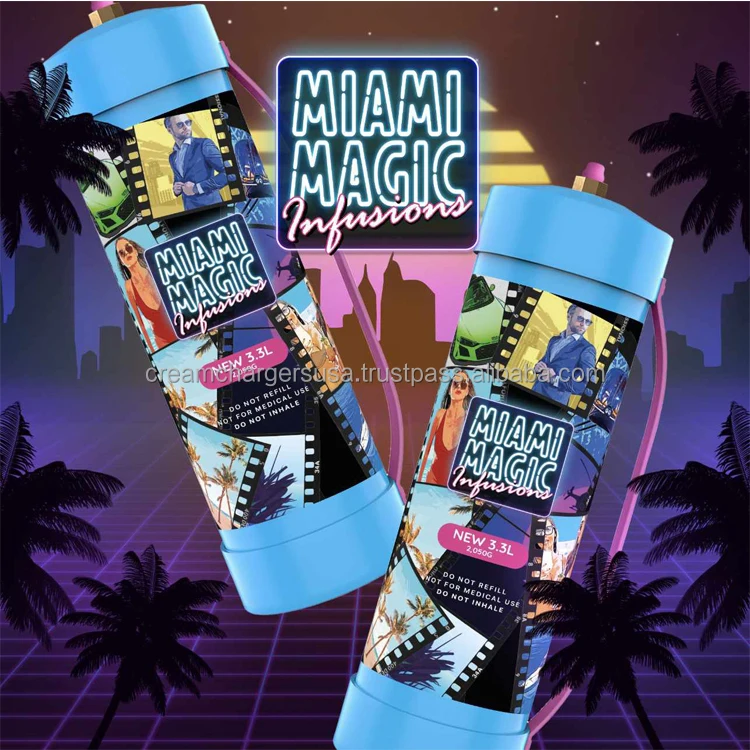 Customized Brand High Quality Whipped Cream Charger Miami Magic 33l Bottle Buy Greatwhip 8638