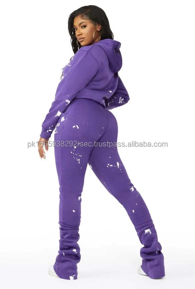 Splash Ink Print Loose Straight Leg Pants main image 0
