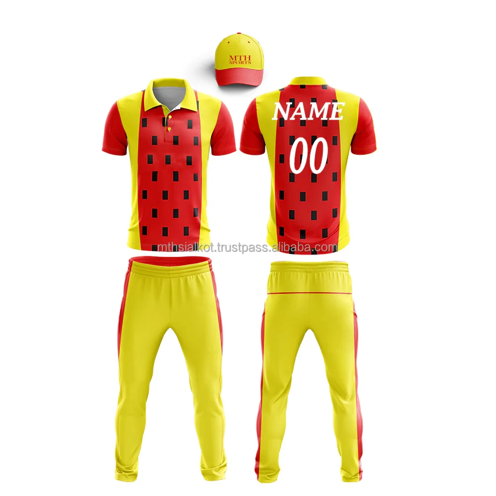 Top Most Quality Customized Cricket Clothing Full Dye Cricket Uniforms Including Jersey And 8017