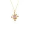 2. Pink Chalcedony, Pink & White CZ