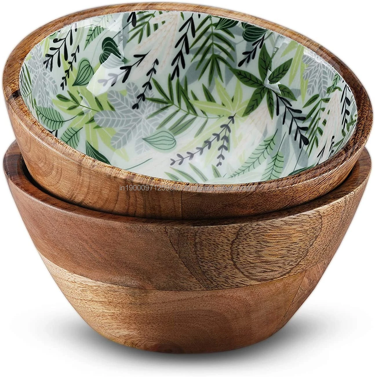 Epoxy Resin & Wood Joint Serving Bowl Or Dinnerware Bowl For Kitchen