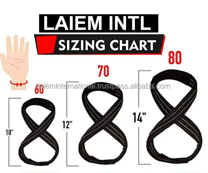 Wholesale Heavy Duty Weightlifting Gym Fitness Training Figure 8 Straps