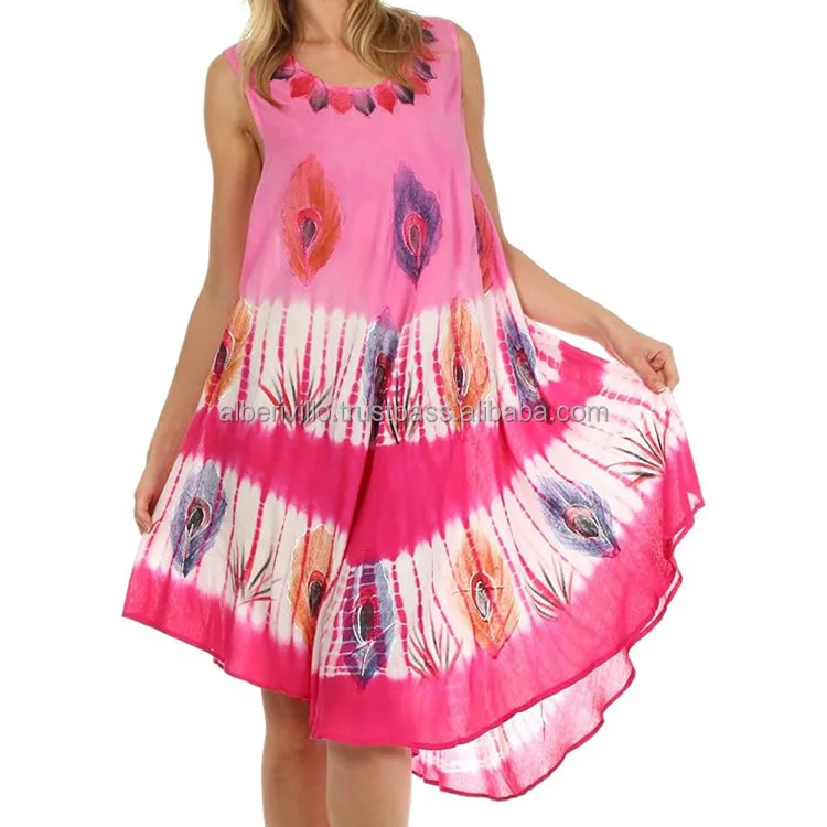 Summer Collection Long Sleeveless Dresses with Pockets Women Maxi Casual Ladies Sexy Modern Style Brush Print Umbrella Dress