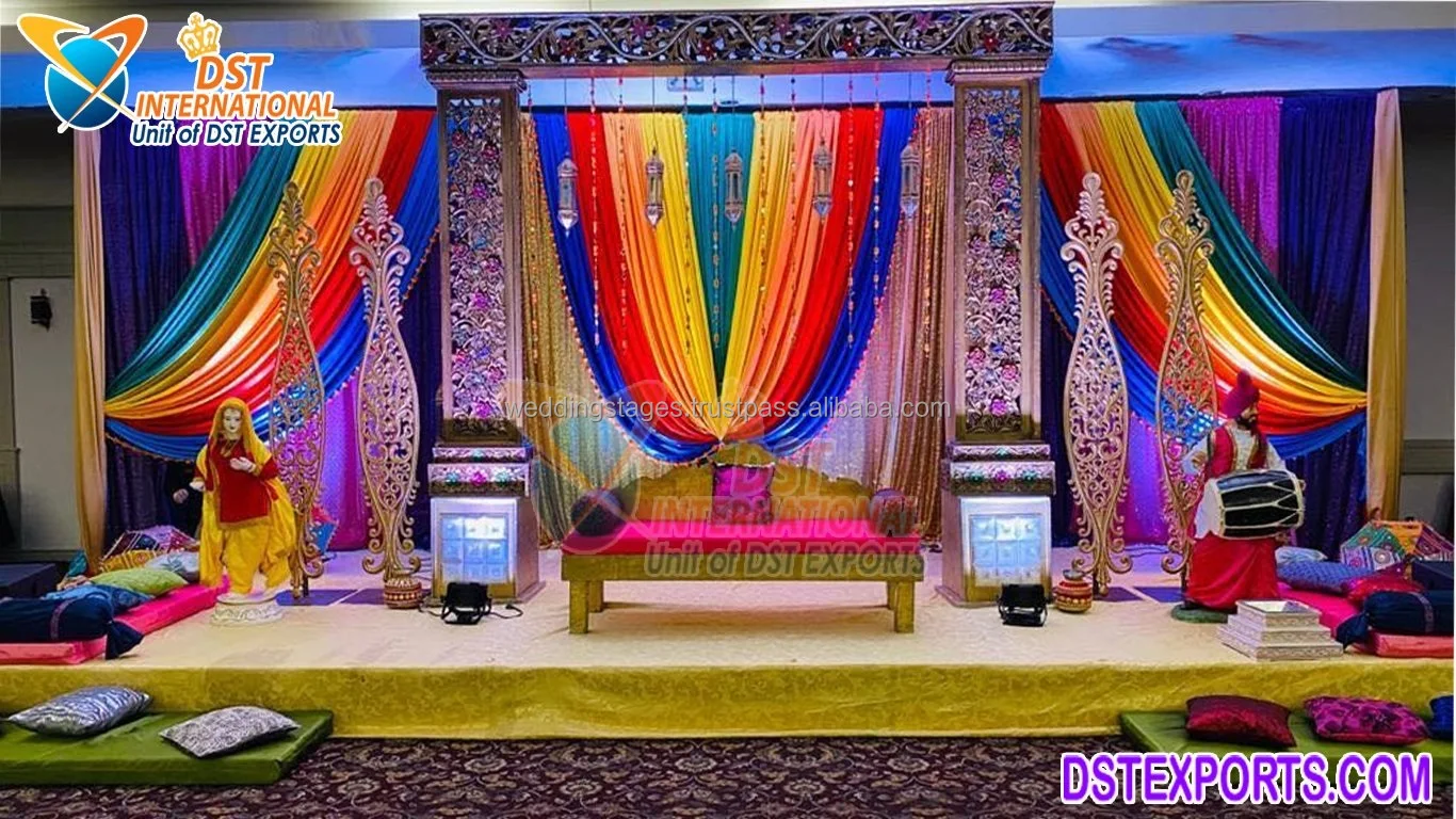 Rings Mehndi Stage Design photos in Pakistan