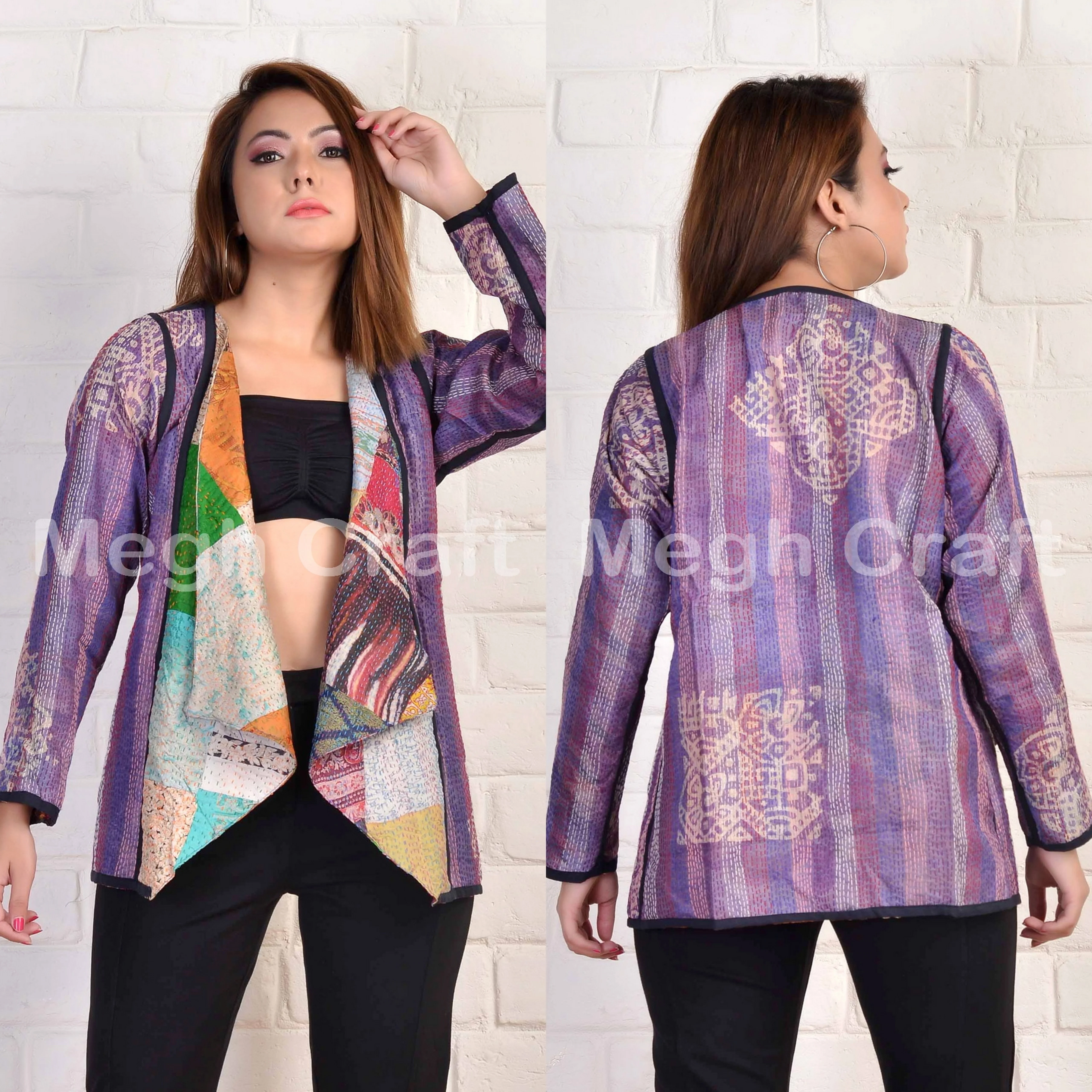 embroidered shrug jacket