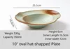 10" oval hat-shapped Plate