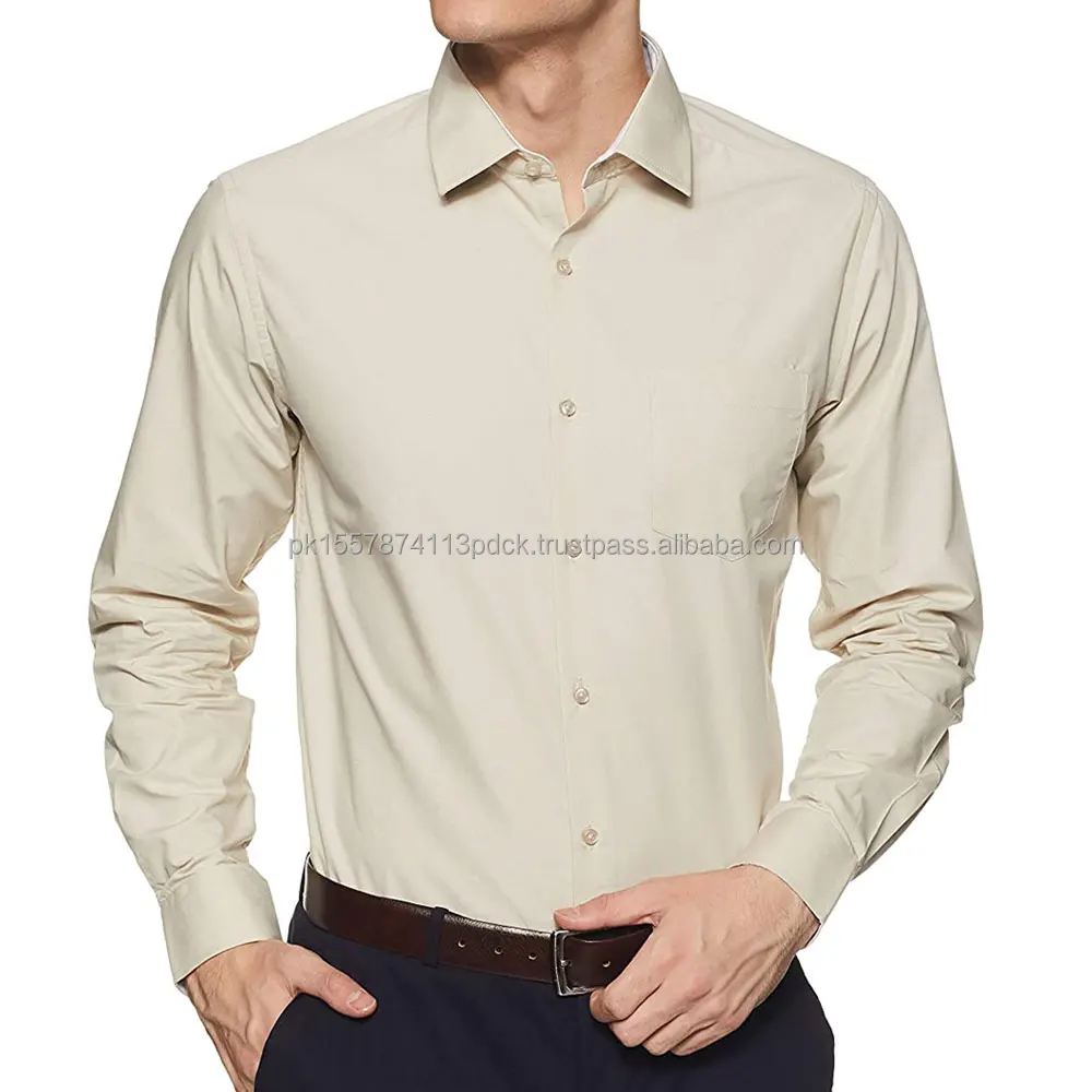 Oem Custom 100 Cotton Long Sleeve Classic Men Formal Dress Shirt For Business Made In High 2667