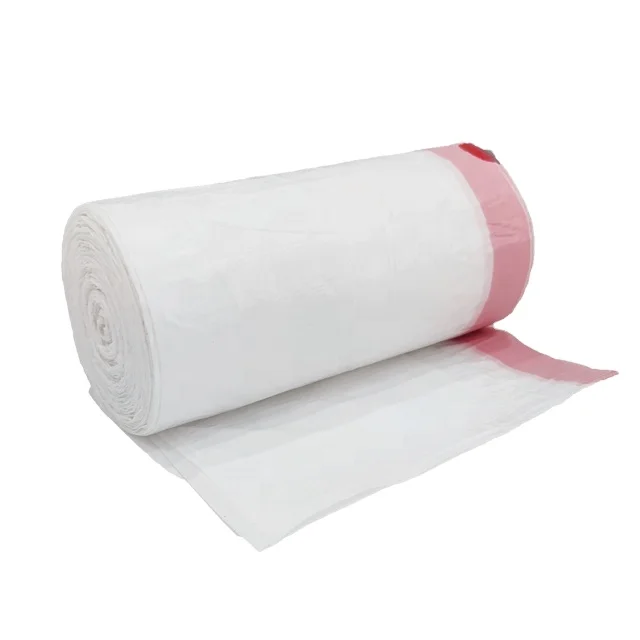 Garbage Bag With Draw Tape Handle Waste Bin Liner Rubbish Bag Kitchen