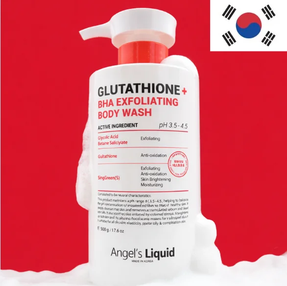 glutathione whitening liquid Angel's Liquid Glutathione BHA Exfoliating Liquid Body Wash Brightening Whitening Deep Cleansing Moisturizing All Skin Types