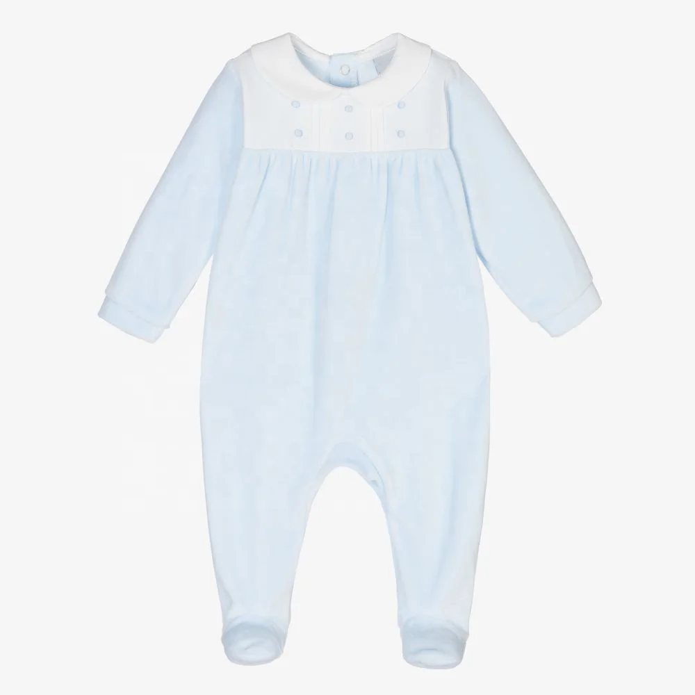 New Design White Cotton Collar Soft Bodysuits Baby Wholesale Clothes