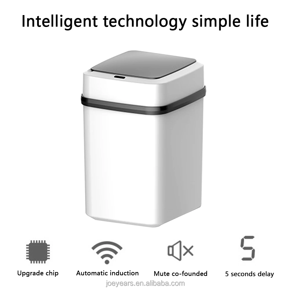 Smart Trash Can 13l Auto Sensing Garbage Can With Knee Touch Sensor