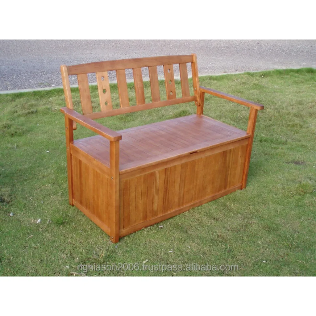 Country Style Storage Bench Versatile for Indoor Outdoor