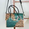 Turquoise & Black Checkered