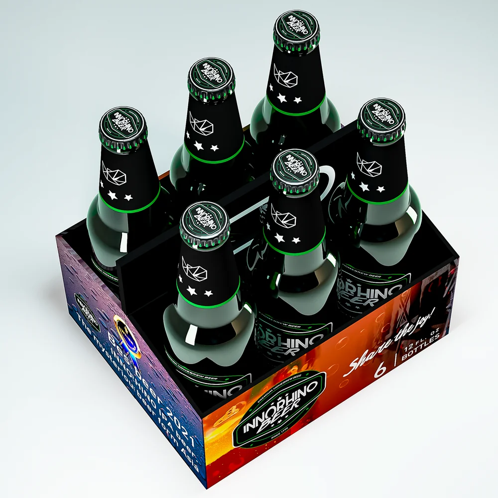 28 X 500ml Clear Glass Beer Bottles With Crown Caps – Short Neck, For Homebrew, Cider, Carbonated Drinks