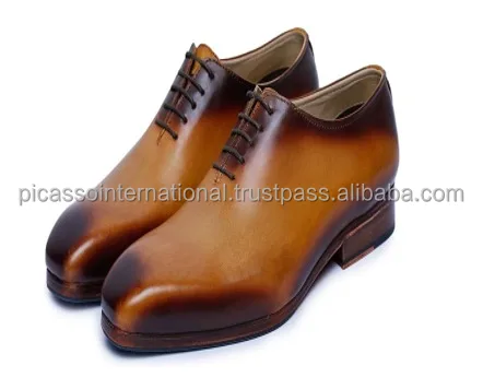 Trendy Design Customized Logo High Quality Formal Casual Office Party Wear Men's Genuine Leather Shoes from Indian Supplier