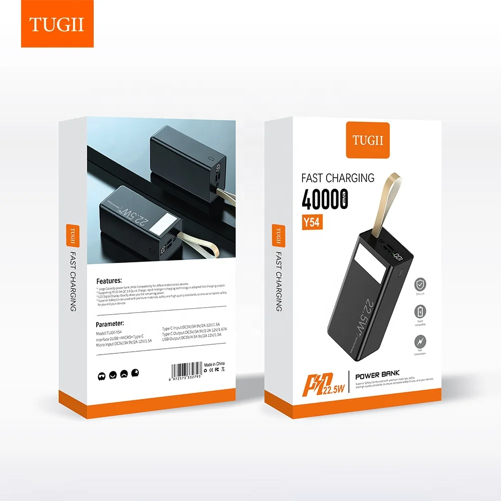 Universal Large Capacity PD22.5W Good Seller Powerbank 30000mah Portable with Lcd Display Power Bank for Smartphone