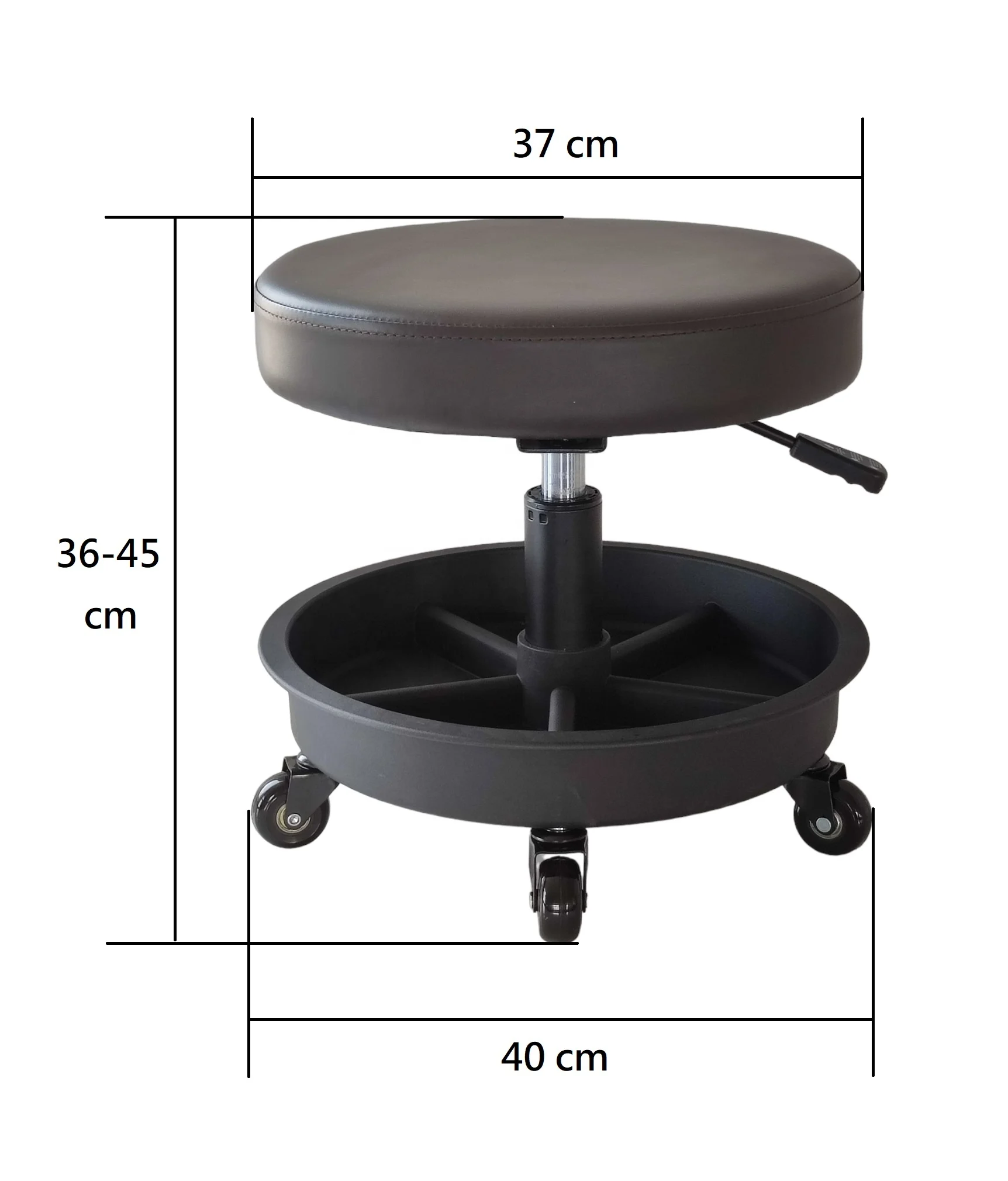 Salon Beauty Leather Chair Pedicure Stool With Strong Wheels Adjustable And Rotating Shop Stool