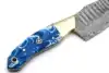 Ocean Blue and White Swirl with Gold Brass Guard