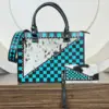 Black & Turquoise Checkered