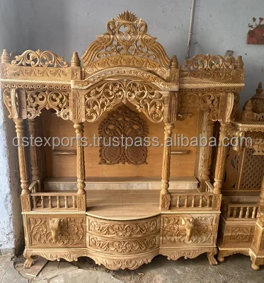 Modern Style Teak Wood Temple For Home Pooja Room Modern Temple In ...