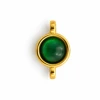Round Bezel Green Stone