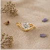 14K Gold Moissanite