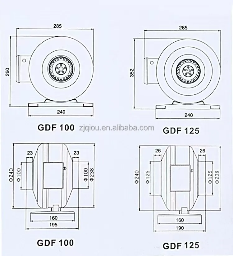 Extractor, 4"-12", Inline, 270W - detail 12