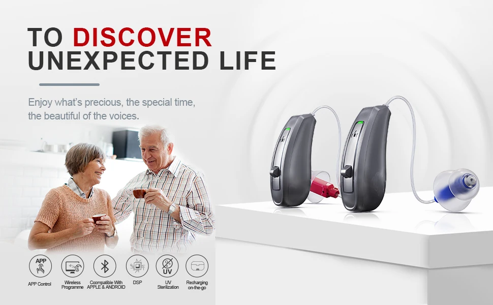 Jinghao Wireless Rechargeable Digital Bluetooth Hearing Aid For Seniors