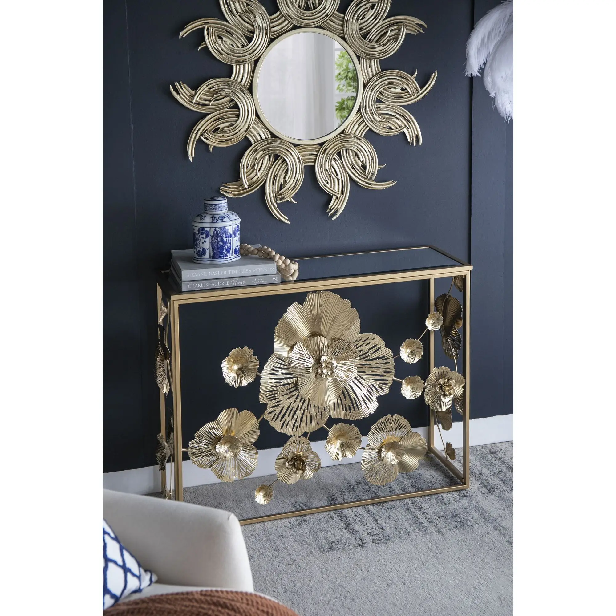 Elvarenae Florielle Gilded Console Table — product detail