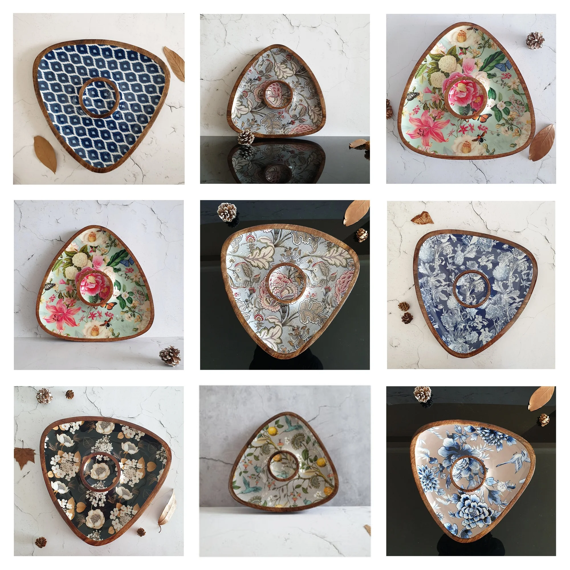 Decorative Serving Tray With Arabic Calligraphy Wooden Tray That Reads