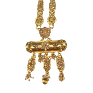 Indian Manufacturer's Micro Gold Plated Zircon Vintage Pearl Necklace Chains Women Bulk Buy Sale