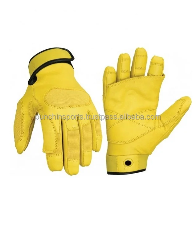 Rescue Roping Gloves Goat Leather Fast Rope Repelling Gloves Tactical