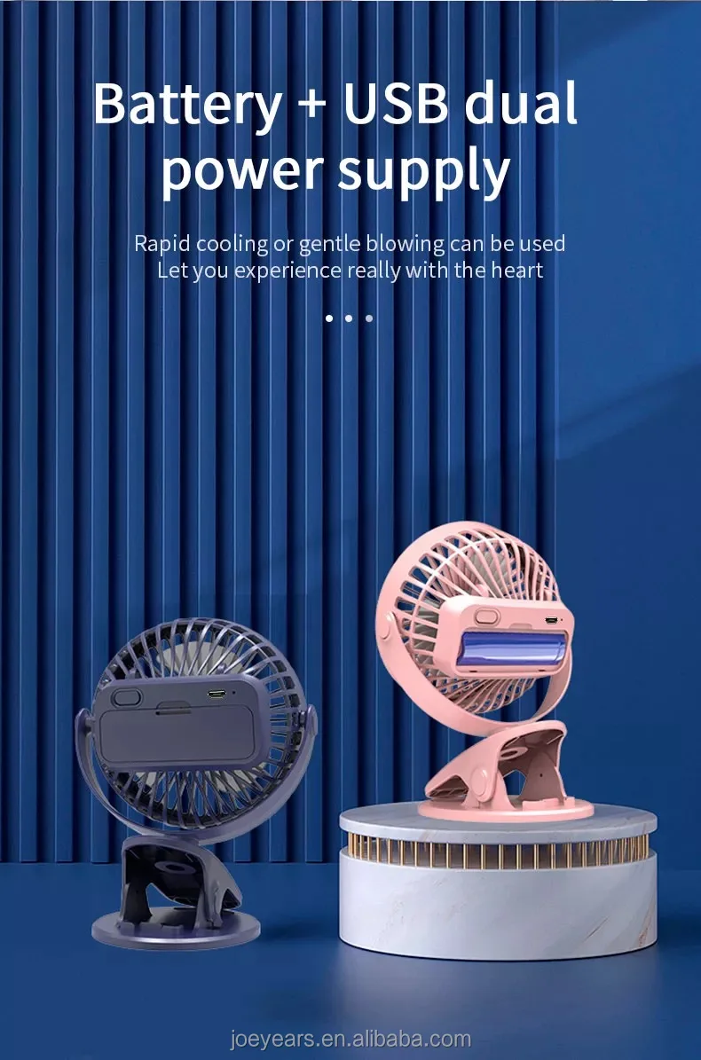 Newest Mini Desktop Fan, Portable, USB, 1200mAh, Cordless - detail 24