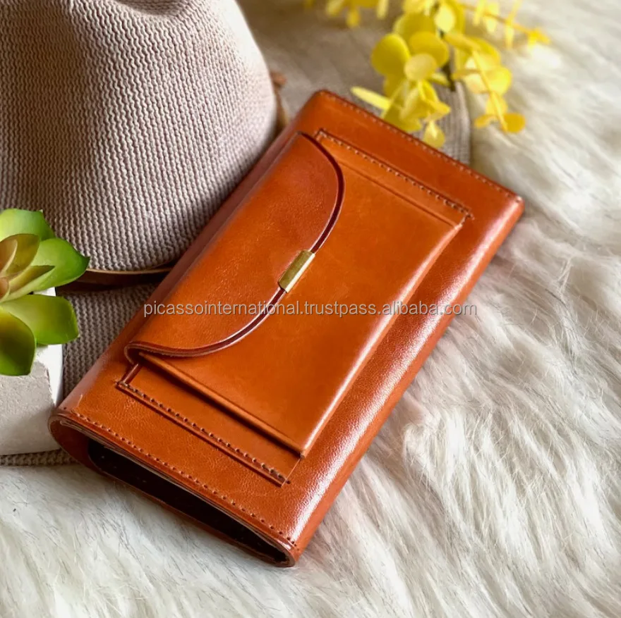 Indian Manufacturer Supply Eye Catching Look Best Quality Wholesale Natural Pattern Genuine Leather Wallet for Unisex Use