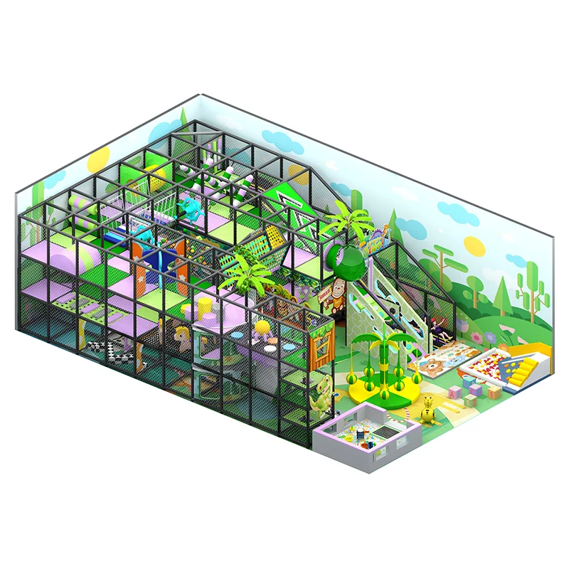 Feelkids ALITA-TQ26014 Indoor High-Capacity PE Board Plastic Galvanized Pipe Multi-Play Kids Activity Center Soft Play Playroom details