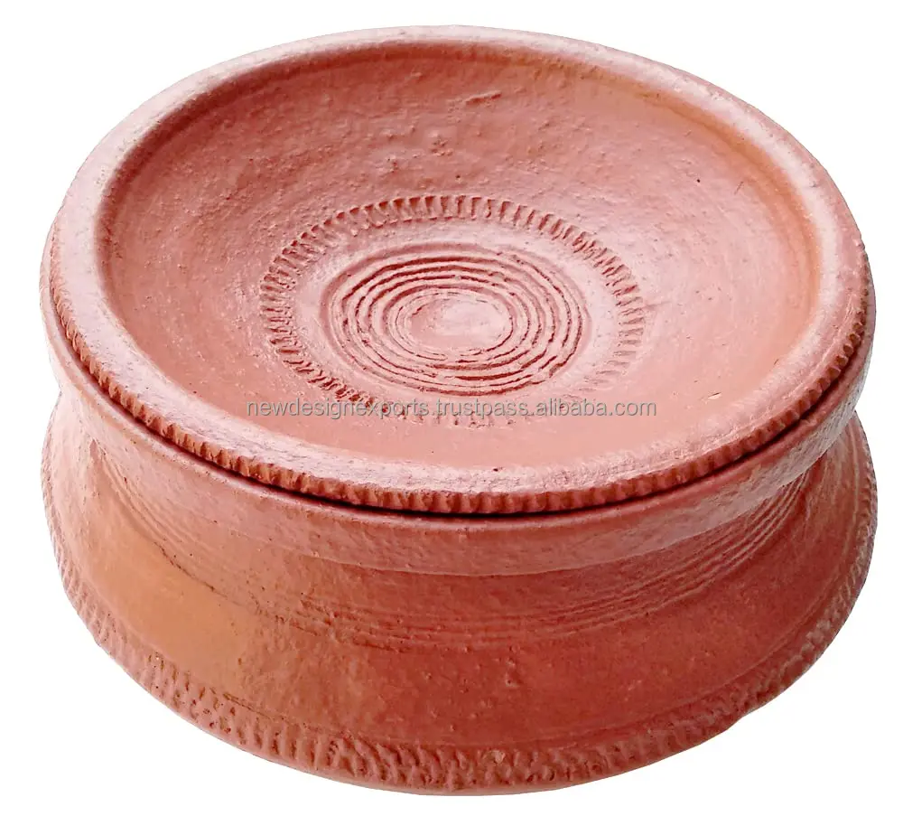 700 Ml Natural Eco Friendly Clay/terracotta Earthen Pot With Plate Dahi Pot Handi Preseasoned