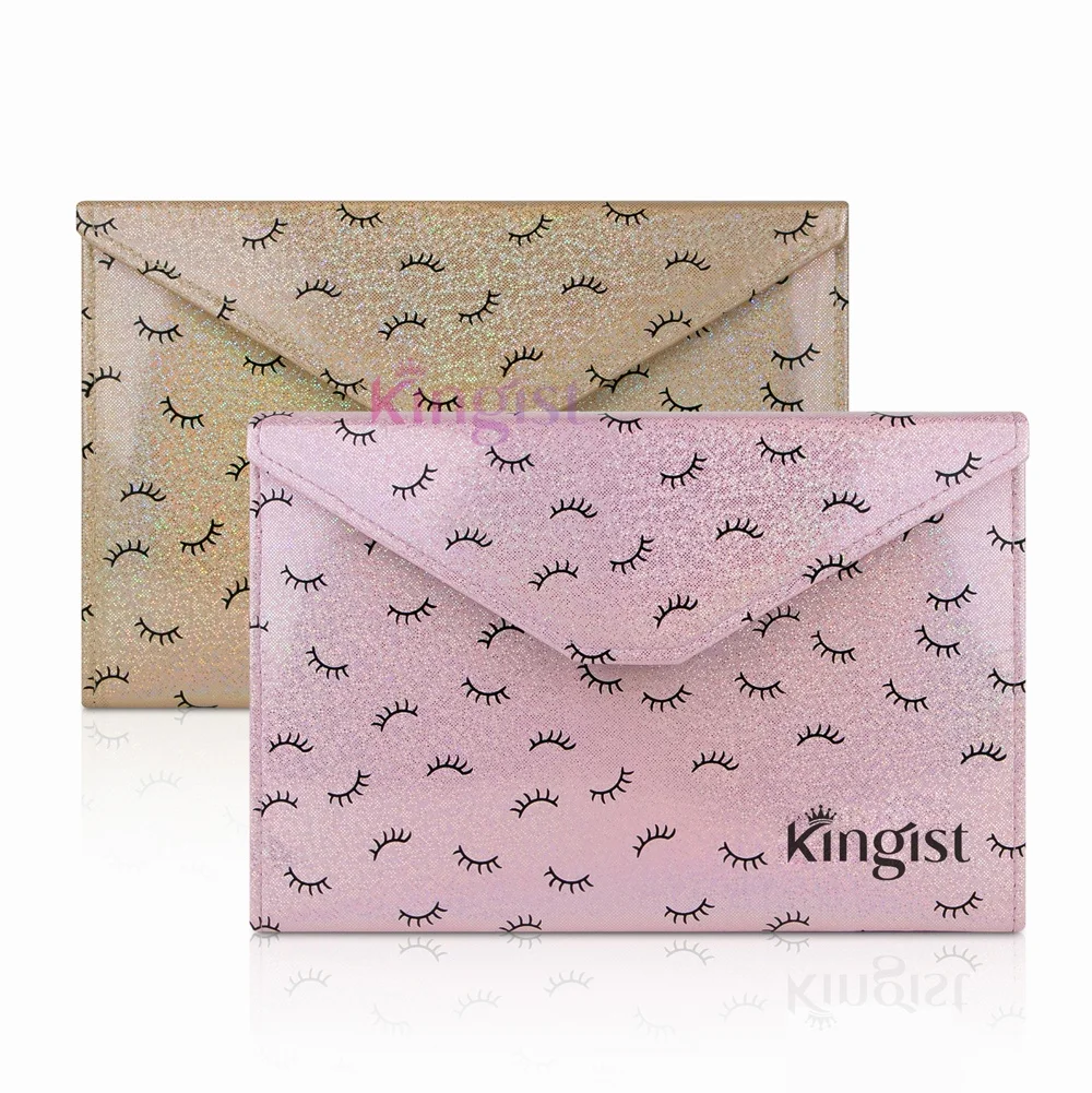 Pink Glitter Lash Print Tweezer Cases Beautiful Wholesale
