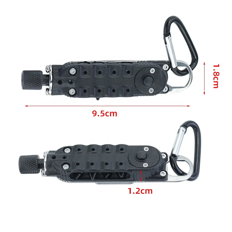 Multifunction Screwdriver Bits Set Repair Tools Mini Keychain Screwdriver With Slot Hex Screwdriver LED Light and D Buckle