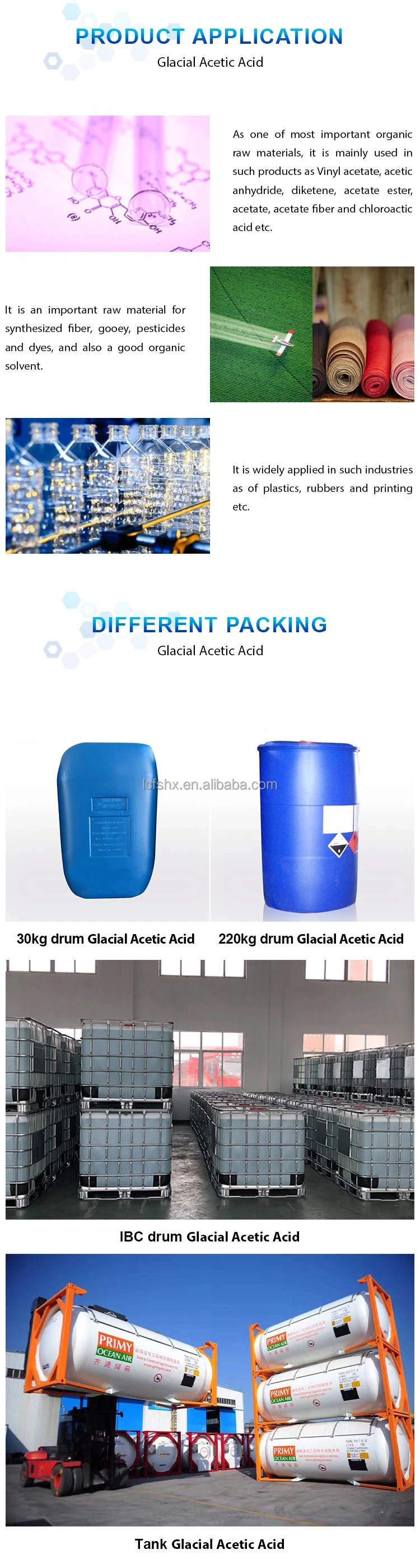 Price Of Acetic Acid Per Ton Hot Sales Plastic Bottles Of Clacial Acetic Acid /gaa Anhydride 99 For