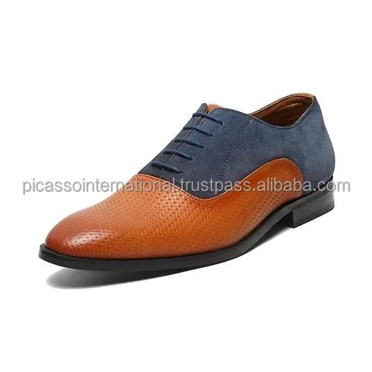 Premium Quality Formal Casual Office Party Wear Men's Full Grain Cow Hide Antique Italian Leather Dress Shoes from India