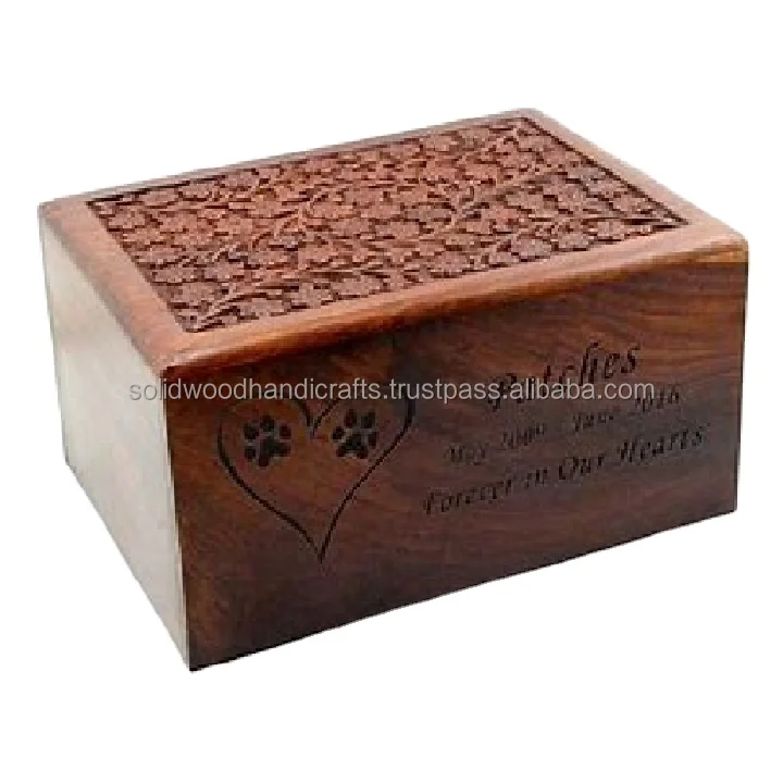 Urn Box Dog Ashes Wooden Memorial Custom Wholesale Price With Picture