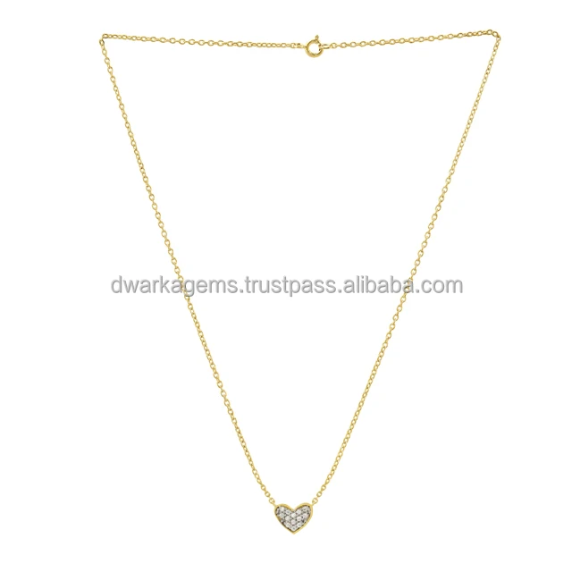 Details about   Love Heart Style Pendant Necklace 14K Gold Over Silver Women's Valentine Gifts 