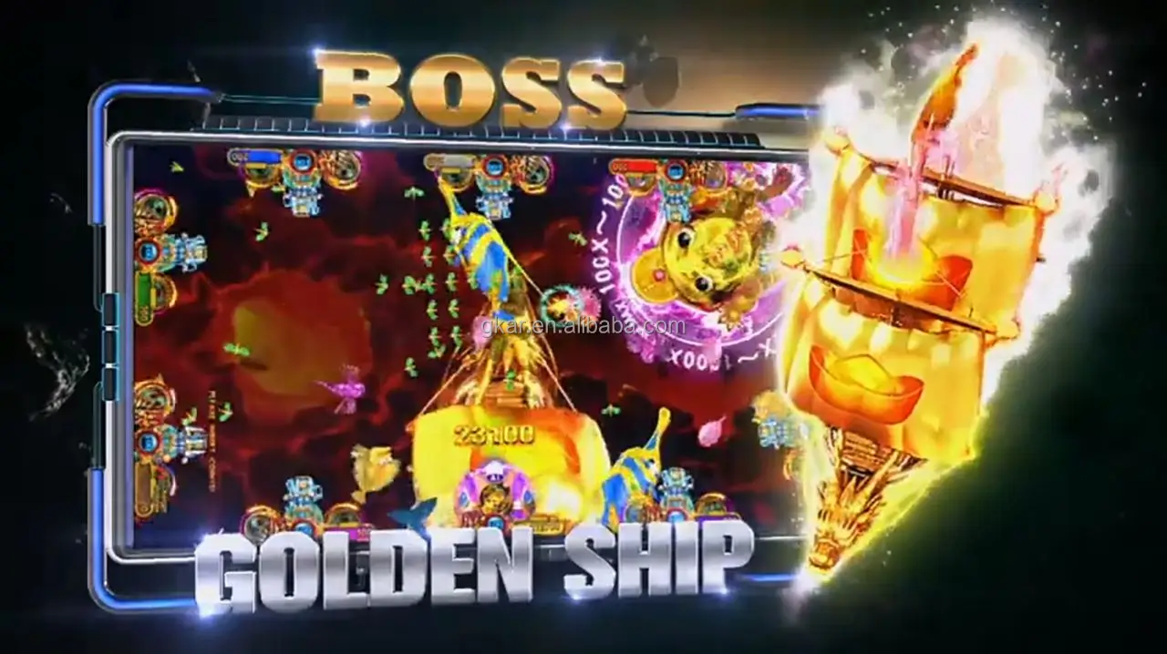 2025 Latest 55 Inch Multi Players Metal Fish Game Equipment Ocean King 3 Plus Lucky Link