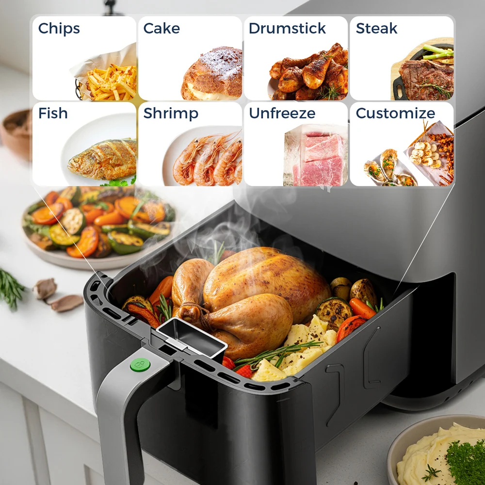 New 5L Air Fryer, Electric Hot Fryer Oven Oilless Cooker with Touch Control & Nonstick B aperçu 3