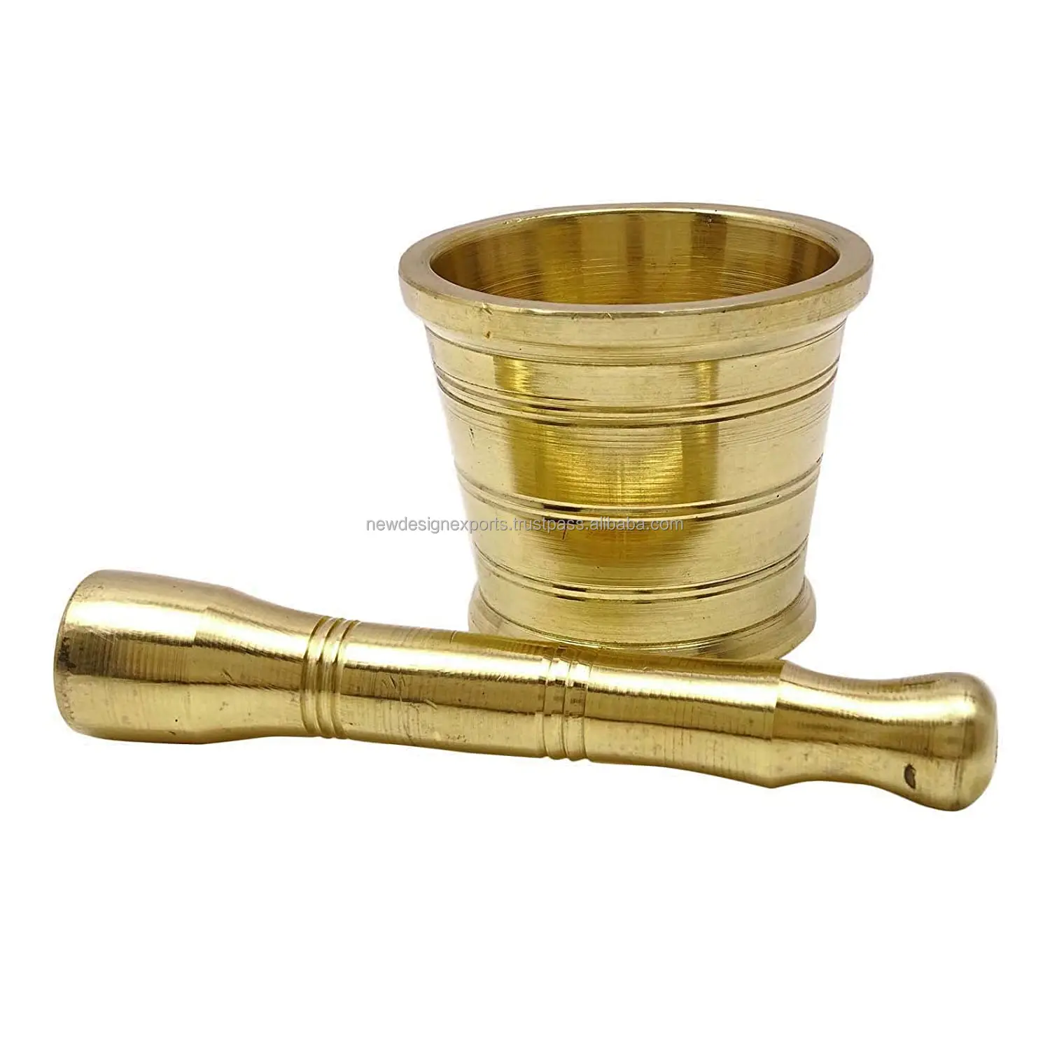  Pure Source India Brass Mortar Pestle Set, 1 Piece