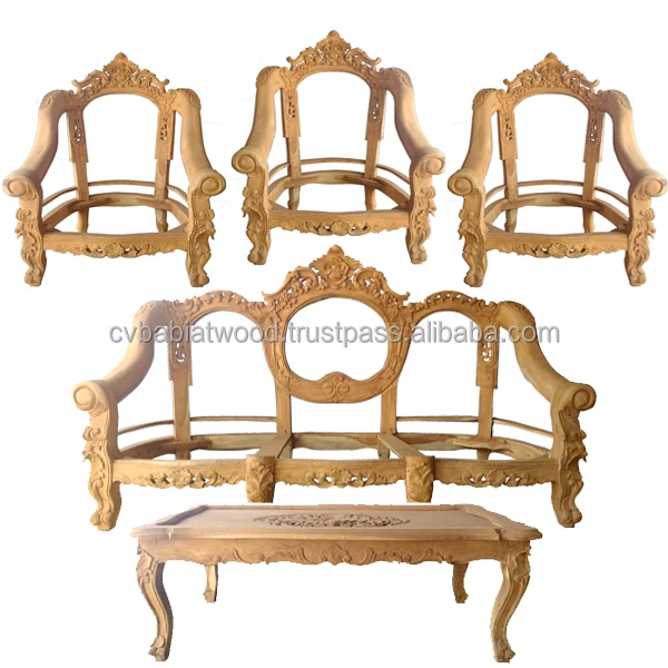 Teak Unfinished Furniture Frame Teak Wooden Furniture Living Room Set