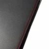 Black with red stitching