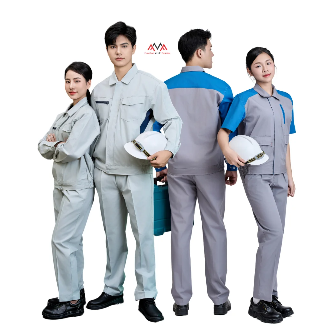 FACTORY DIRECT Working Uniform Welding/oil Field/car Wash Clothes Construction Long Sleeves Khaki Cargo Pants FMF Uniform in VN